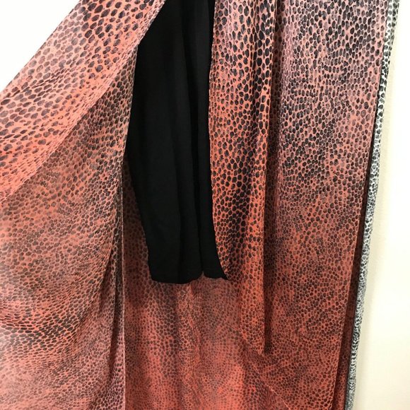 NWT Guess Cactus Flower Ombre Maxi Dress Size XS Extra Small Snakeskin High Low - Picture 5 of 12